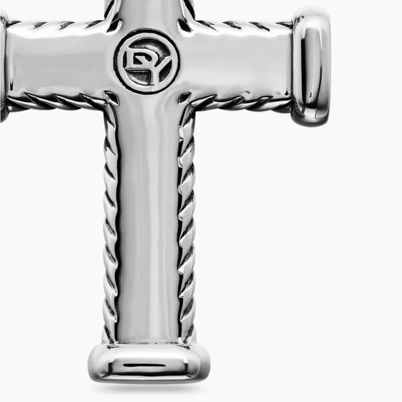 Authentic Sterling Silver and Black Diamond Cross Pendant ONLY - Picture 9 of 10